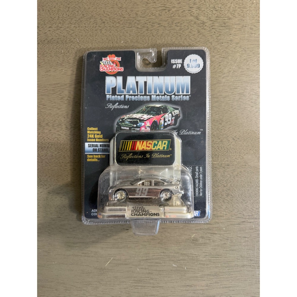 Racing Champions NASCAR Platinum Plated Jeff Burton 99 Ford Taurus 1:64 Limited